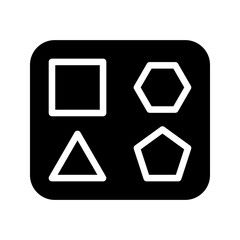  geometric rounded kid toys shapes color editable