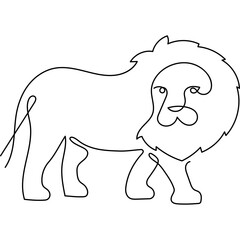 lion lined animal