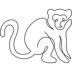 monkey lined animal