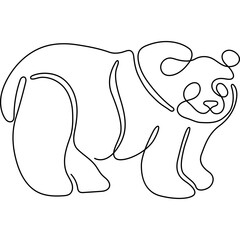 panda lined animal
