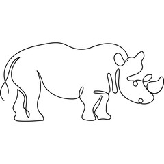 rhino lined animal