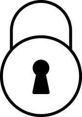 Isolated icon of a lock. Concept of security and protection.