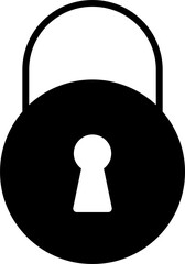 Isolated icon of a lock. Concept of security and protection.