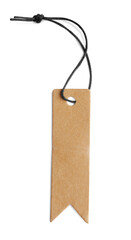 Tag with space for text isolated on white, top view