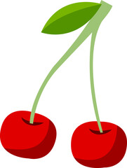 cute clipart of cherry of  on cartoon version