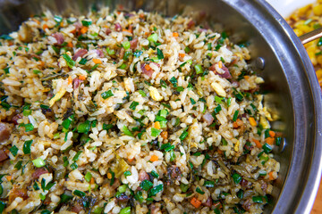 A bowl of delicious and tempting Chinese fried rice