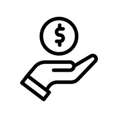 payment line icon illustration vector graphic 