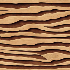 Wood texture seamless pattern, 3D rendering, 3D rendering.