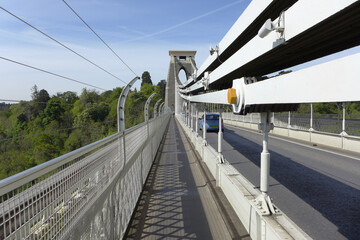 Path to walk along the Clifton Suspension Bridge