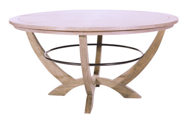 big wooden circle table