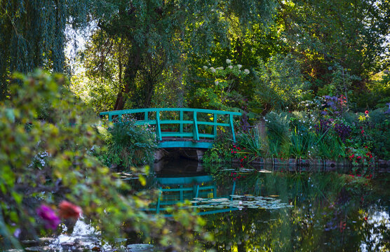the pond in the garden of Monet in Giverny France