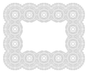 Line art for coloring book with oriental frame