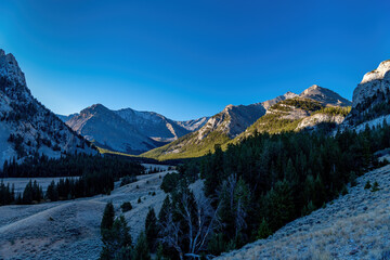 Rocky mountains of Idaho at sunrise