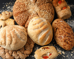 Fresh Homemade different types of fresh bread