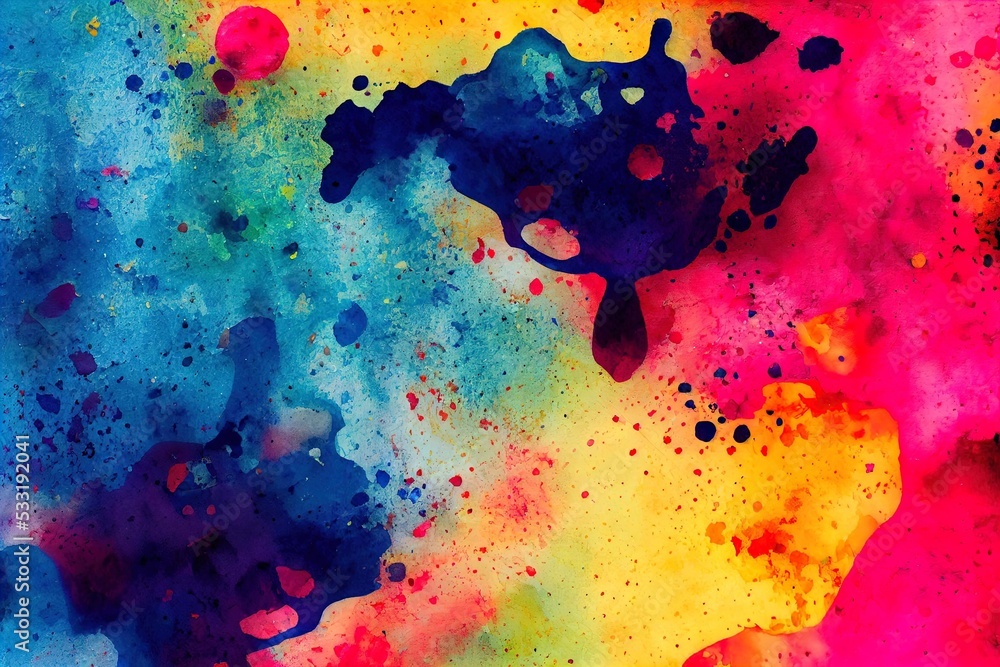 Poster a colorful background with many spots on the surface, a painting with water and a bunch of spots in 