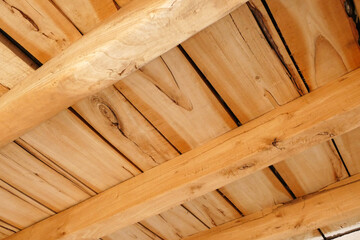 wooden ceiling samples, wooden house ceiling made of poplar wood,