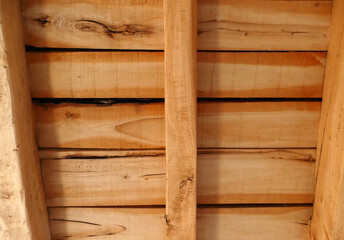 wooden ceiling samples, wooden house ceiling made of poplar wood,