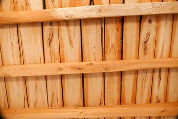 wooden ceiling samples, wooden house ceiling made of poplar wood,