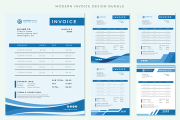 Premium Modern corporate Invoice design bundle Vector file.