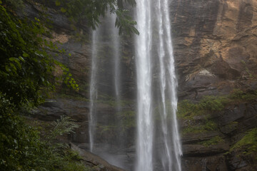 Toccoa Falls Waterfall in North Georgia in the Summer