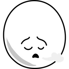 face exhaling emoji