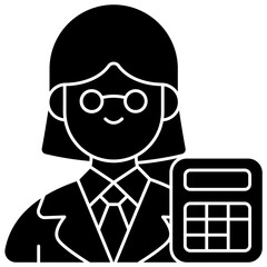 accountant solid icon