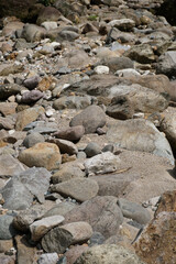 rocks in the river in the tropics of Indonesia   