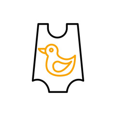 Baby clothing icon. Simple element illustration. Baby clothing concept outline symbol design.