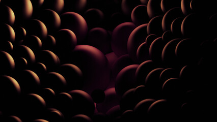 dark abstract background 3d balls 