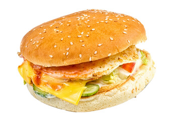 hamburger isolated on white