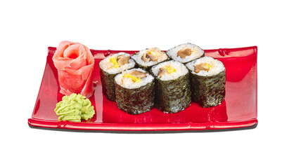  Sushi rolls made of mushroom