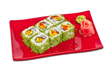 japan vegetarian roll with dill vegetables