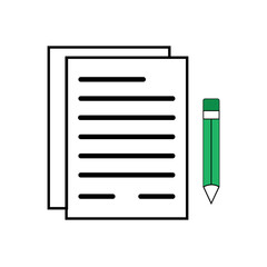 writing note pad icon design.