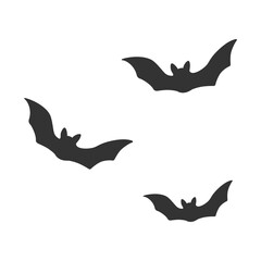 Flying Halloween bats. Vector illustration