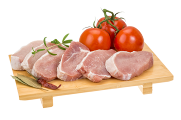 Raw pork steak