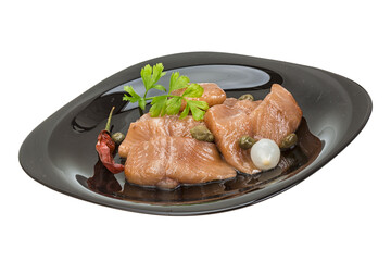 Sliced marinated herring