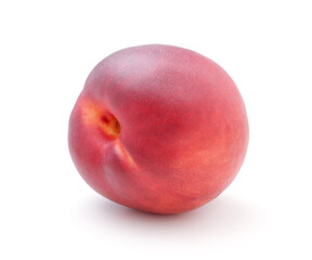 A nectarine isolated on white.