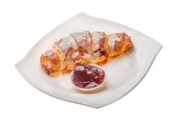 Croissant with jam