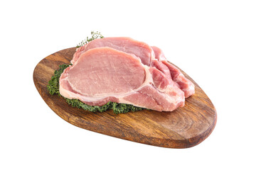 Raw pork loin for coocking