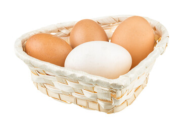 Eggs isolated on white background