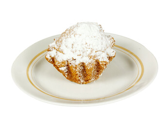 Muffins on white background