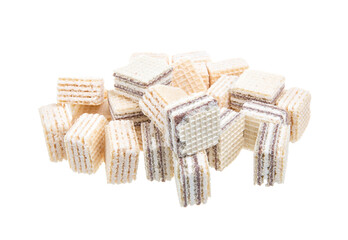 Heap of delicious  cookies isolated on white background