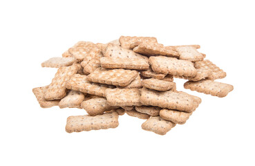 Heap of delicious  cookies isolated on white background