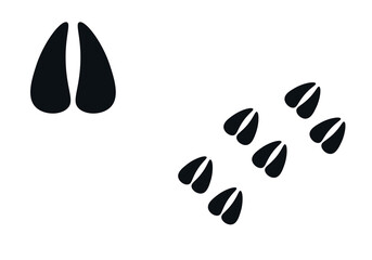 Cow paw silhouette. Vector illustration