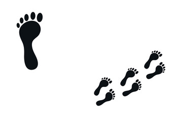 Human step silhouette. Vector illustration