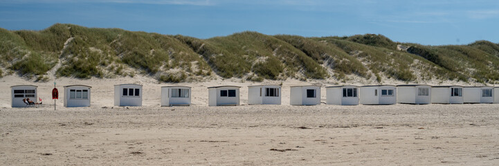 Obraz na płótnie Canvas Beach Houses on Løkken Beach, Denmark