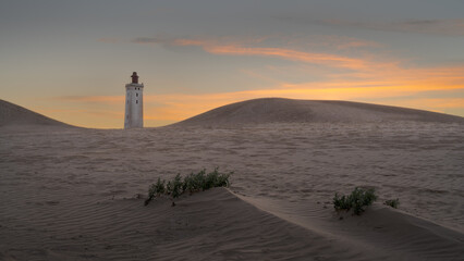 Rubjerg Knude Fyr Lighthouse at Sunset, Denmark - 533202263