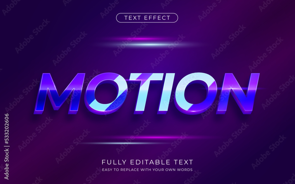 Poster editable text effect motion font style