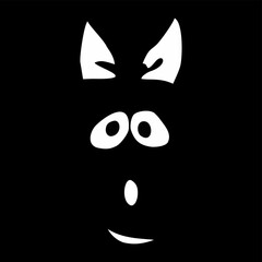 funny mask with a grimace