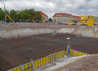 Housing construction on a building site Halle an der Saale